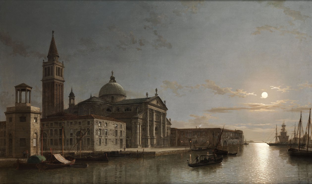Veneza com San Gorgio Maggiore ao luar de Henry Pether