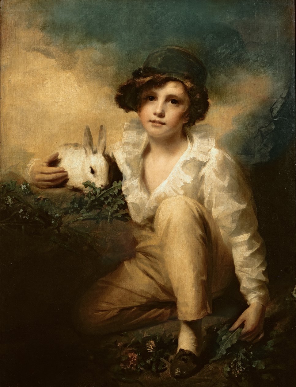 Menino e Coelho, c.1814 de Henry Raeburn