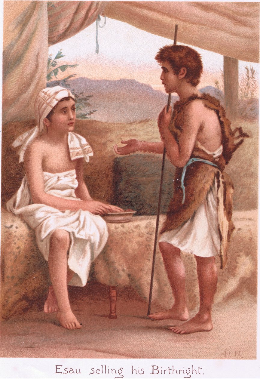 Esaú vendendo seu direito de primogenitura de Henry Ryland