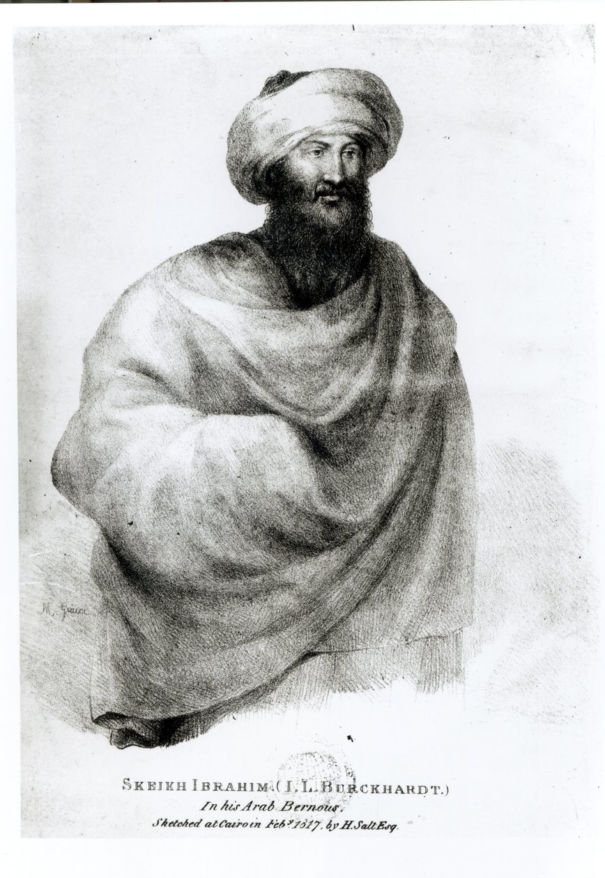 Retrato de Sheikh Ibrahim ou Johann Ludwig Burckhardt (1784-1817) 1817 de Henry Salt