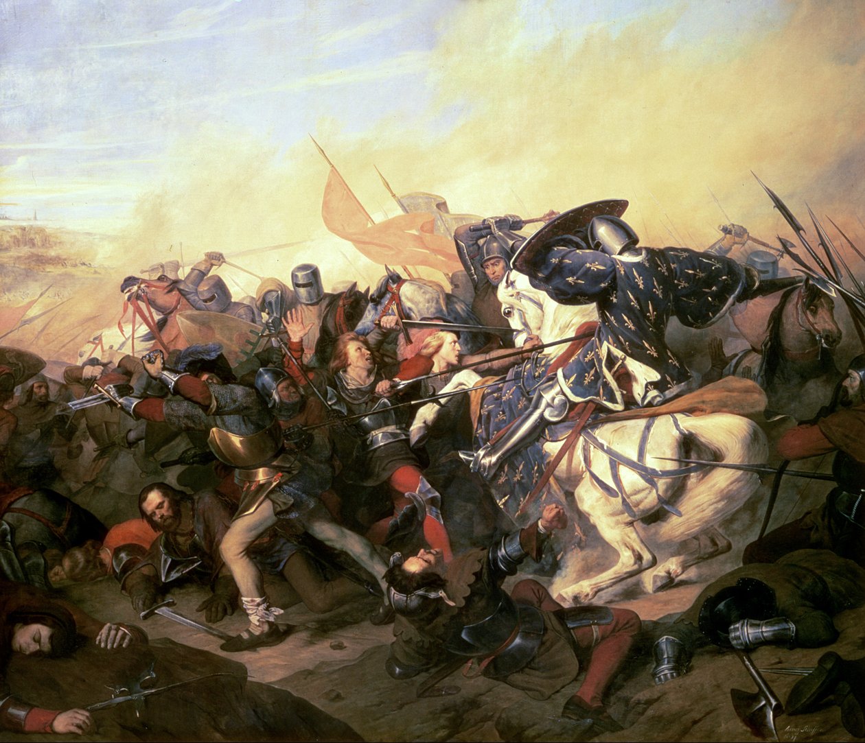 A Batalha de Cassel em 23 de agosto de 1328 de Henry Scheffer