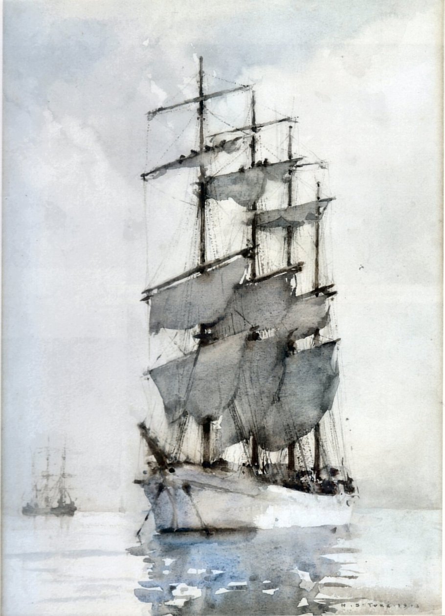 Quatro Masted Barquen de Henry Scott Tuke