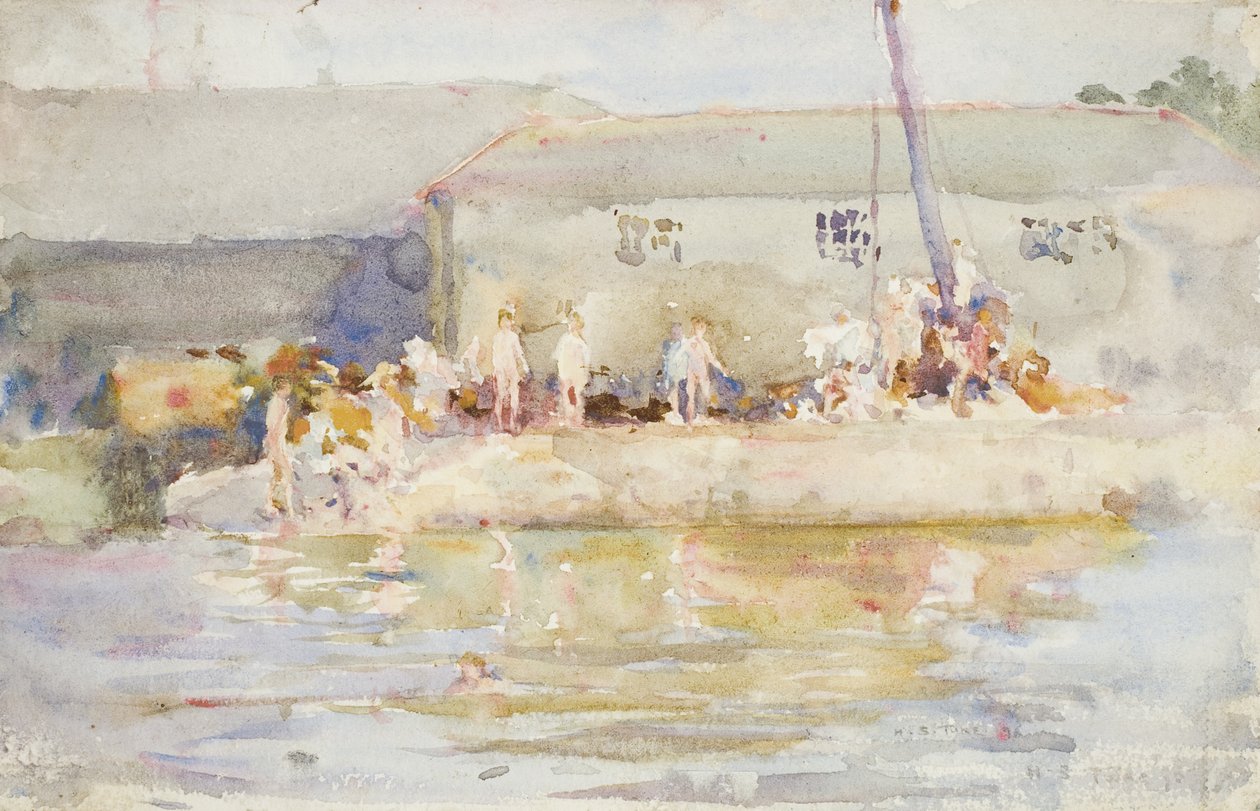 Escaninhos Quay, 1896 de Henry Scott Tuke