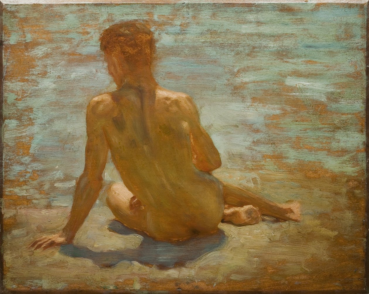 Esboço da juventude nua (estudo para o esplendor da manhã), c.1921 de Henry Scott Tuke