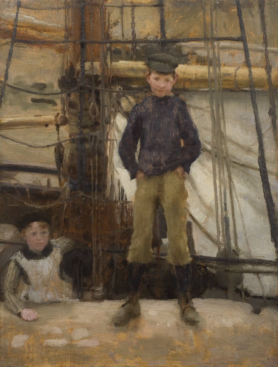 Duas crianças no convés de Henry Scott Tuke