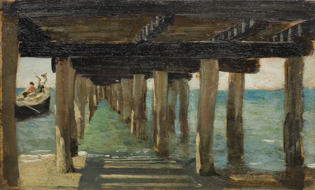 Sob o molhe de Henry Scott Tuke