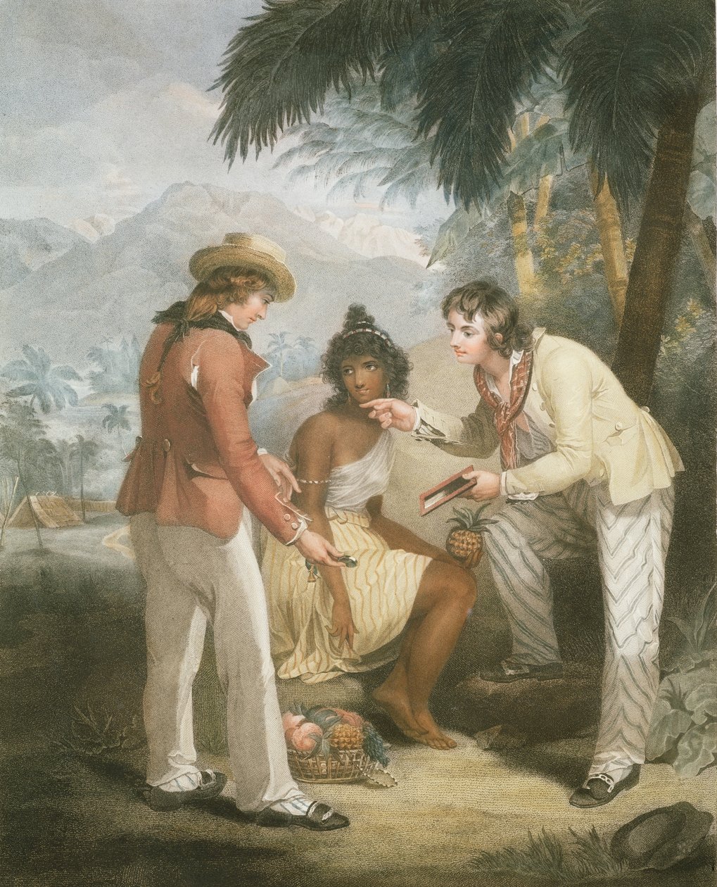 Escassez na Índia, gravado e pub. por Charles Knight (1743-c.1826), 1794 (stipple engraving) (par de 125540) de Henry Singleton