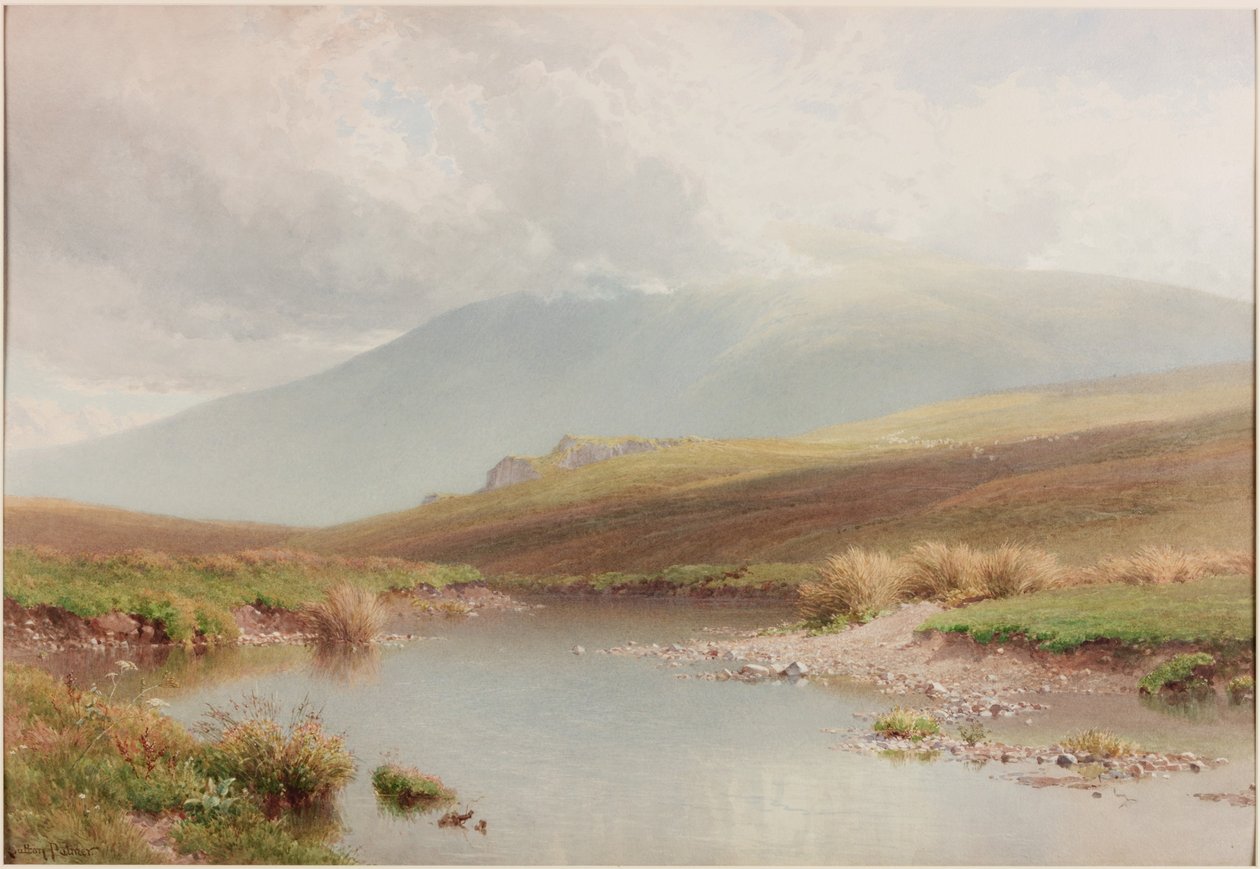 Paisagem montanhosa (bodycolour) de Henry Sutton Palmer