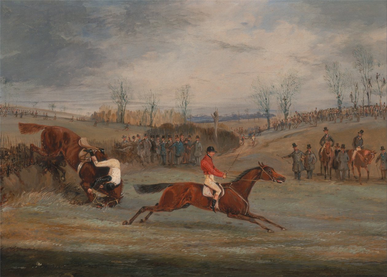 Cenas de um steeplechase-perto do fim de Henry Thomas Alken