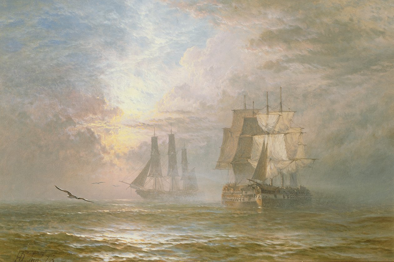 Homens da guerra na âncora, 1873 de Henry Dawson