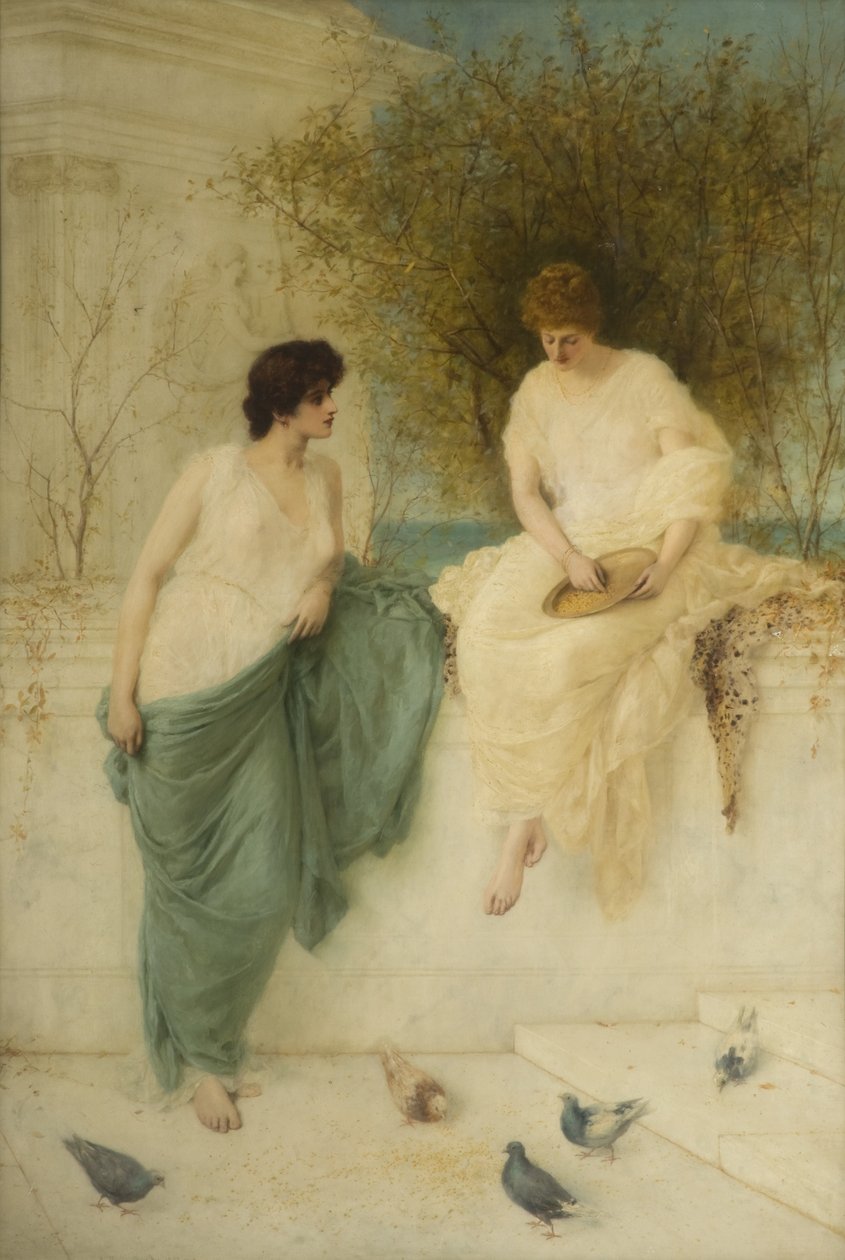 Alimentando os pombos de Henry Thomas Schafer