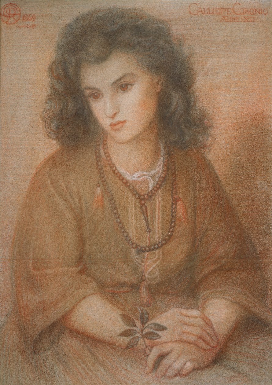 Calliope Coronio, depois de Dante Gabriel Rossetti, 1869 (pastel sobre papel) de Henry Treffry Dunn