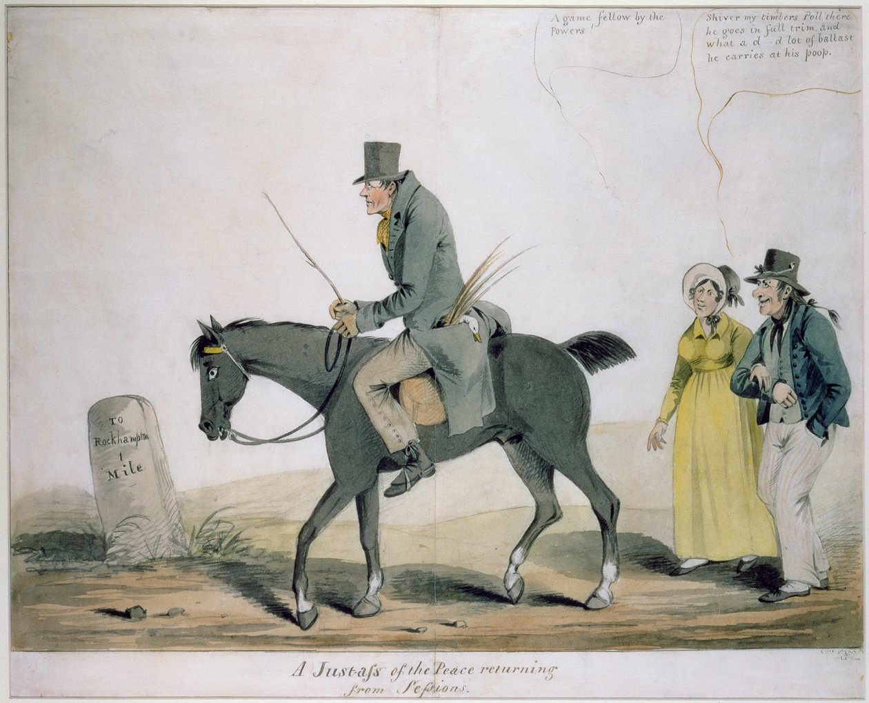 Um Justass da Paz Retornando das Sessões de Henry William Bunbury