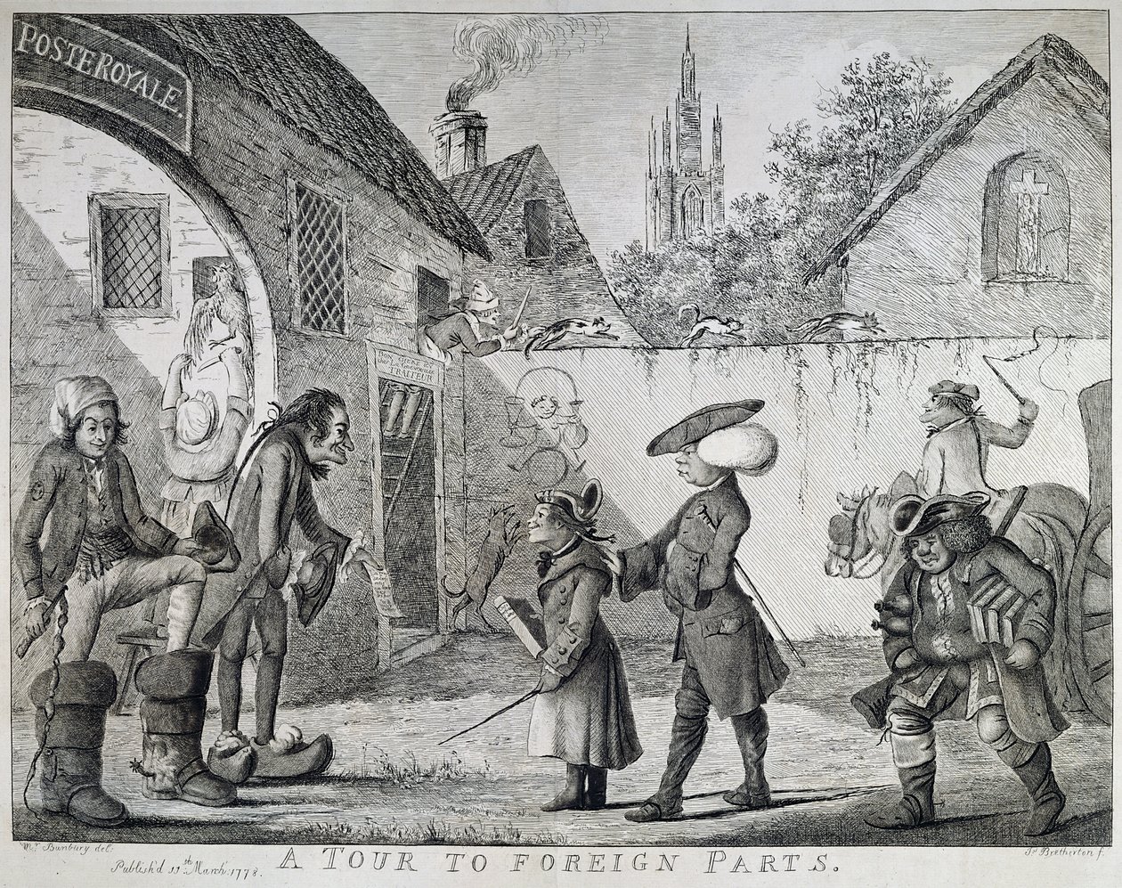 Um tour pelas partes estrangeiras, 1778 de Henry William Bunbury