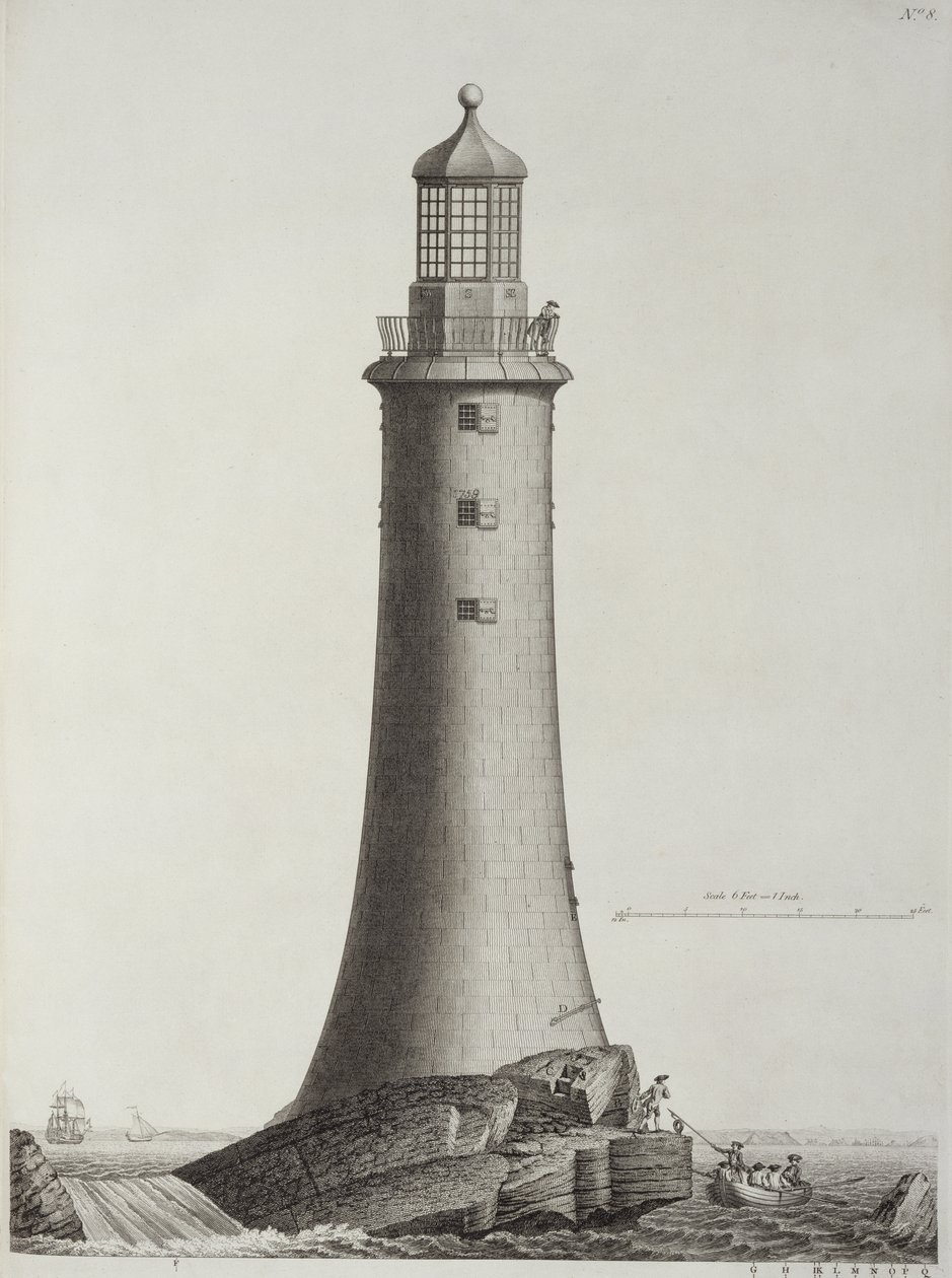 Farol de Edystone gravado por Edward Rooker (c.1712-74), 1763 de Henry Winstanley