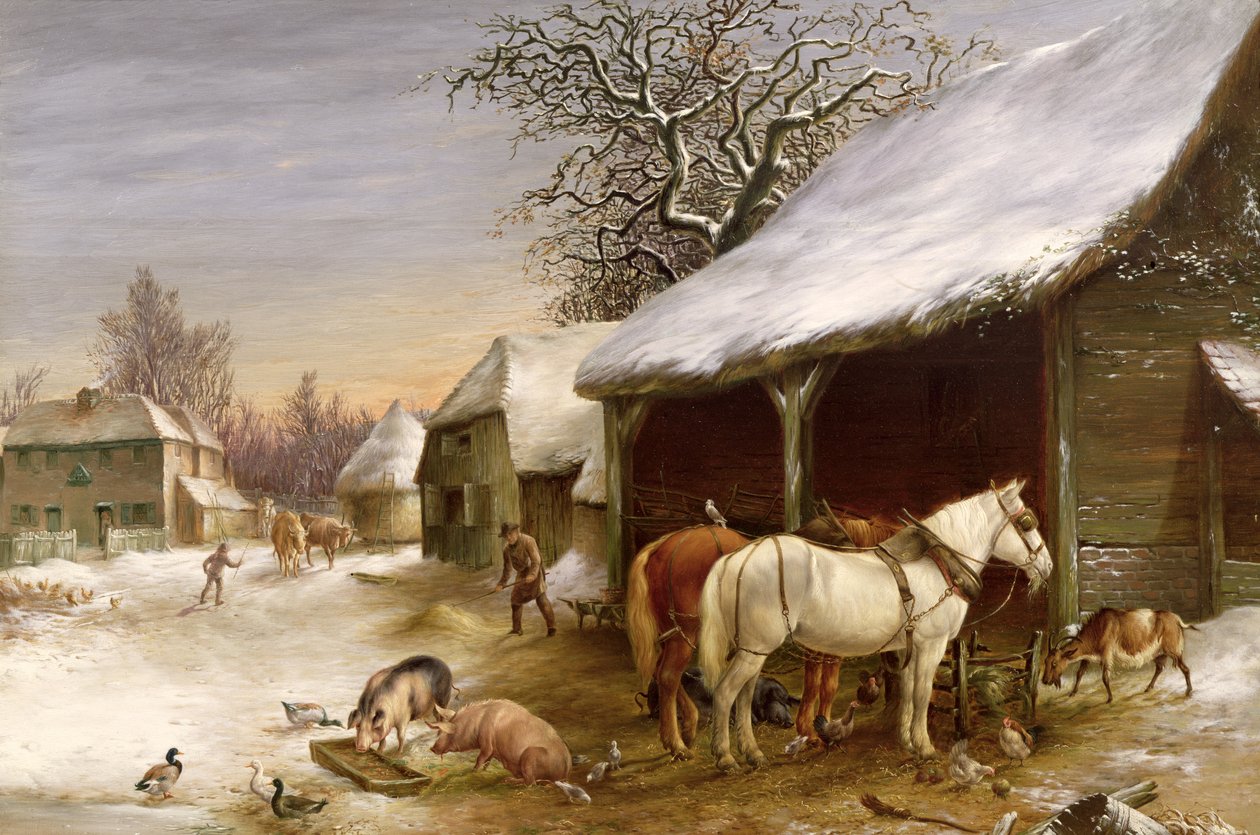 Pátio no inverno de Henry Woollett