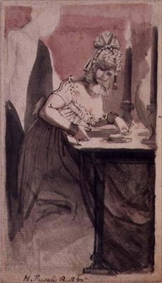 Uma cortesã no seu Camarim de Johann Heinrich Füssli