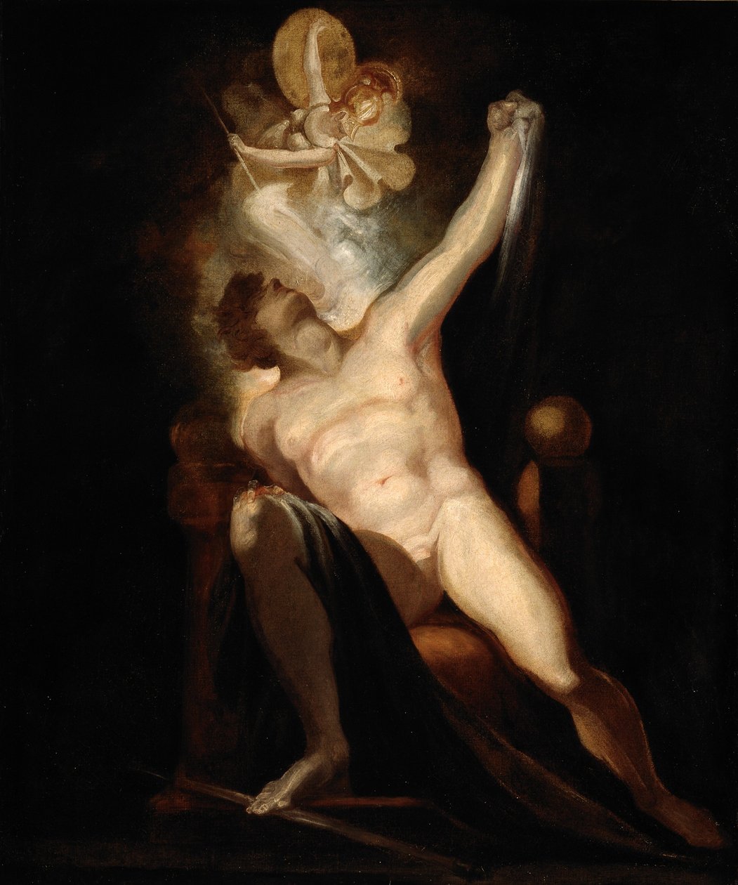Paraíso perdido de John Milton, Satan e o nascimento do pecado (Livro II, 746-758), Quadro no. 6 da Galeria Milton de Henry  Fuseli