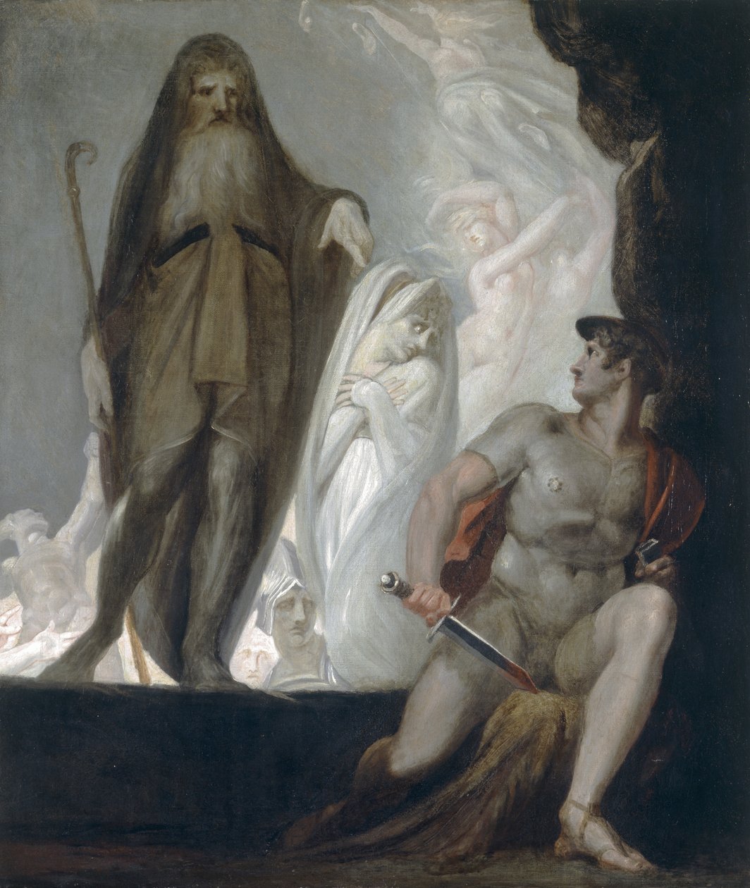 Teiresias prediz o futuro a Odisseu (óleo sobre tela) de Henry (1741-1825) Fuseli