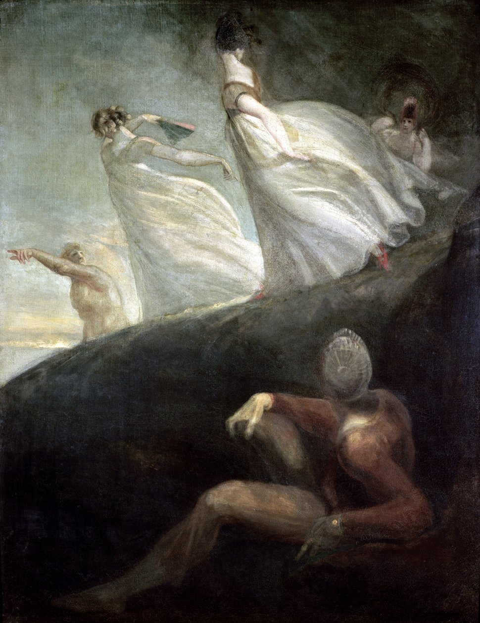 As mulheres de Hastings (óleo sobre tela) de Henry (1741-1825) Fuseli