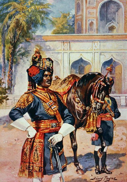 Um cadete imperial indiano (cor litho) de Henry Payne