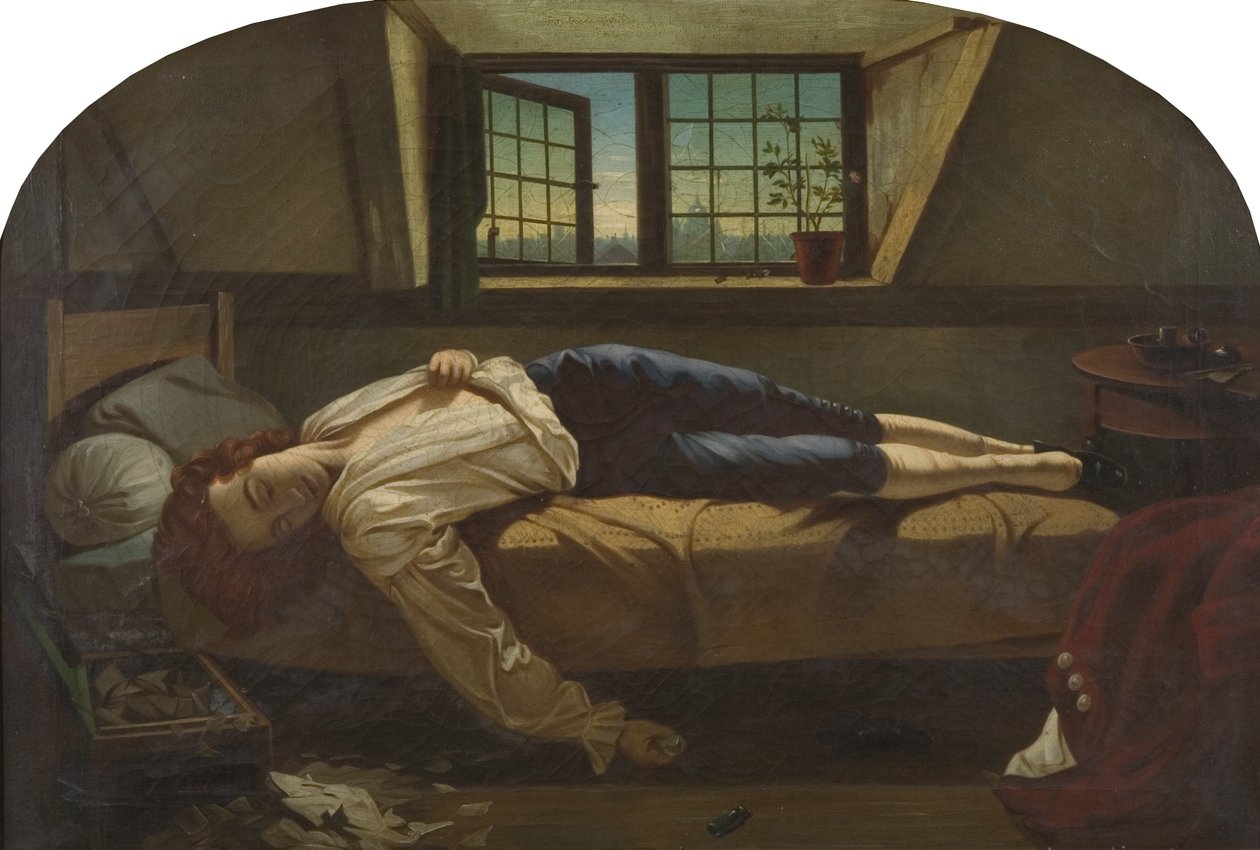 Morte de Chatterton de Henry (after) Wallis