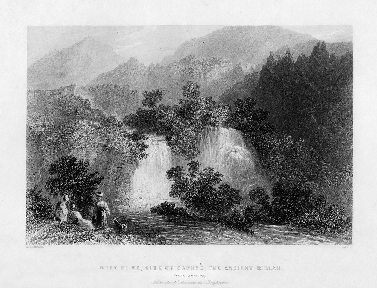 Beit-El-Ma, o local da antiga cidade de Riblah, Israel, 1841. de Henry Adlard