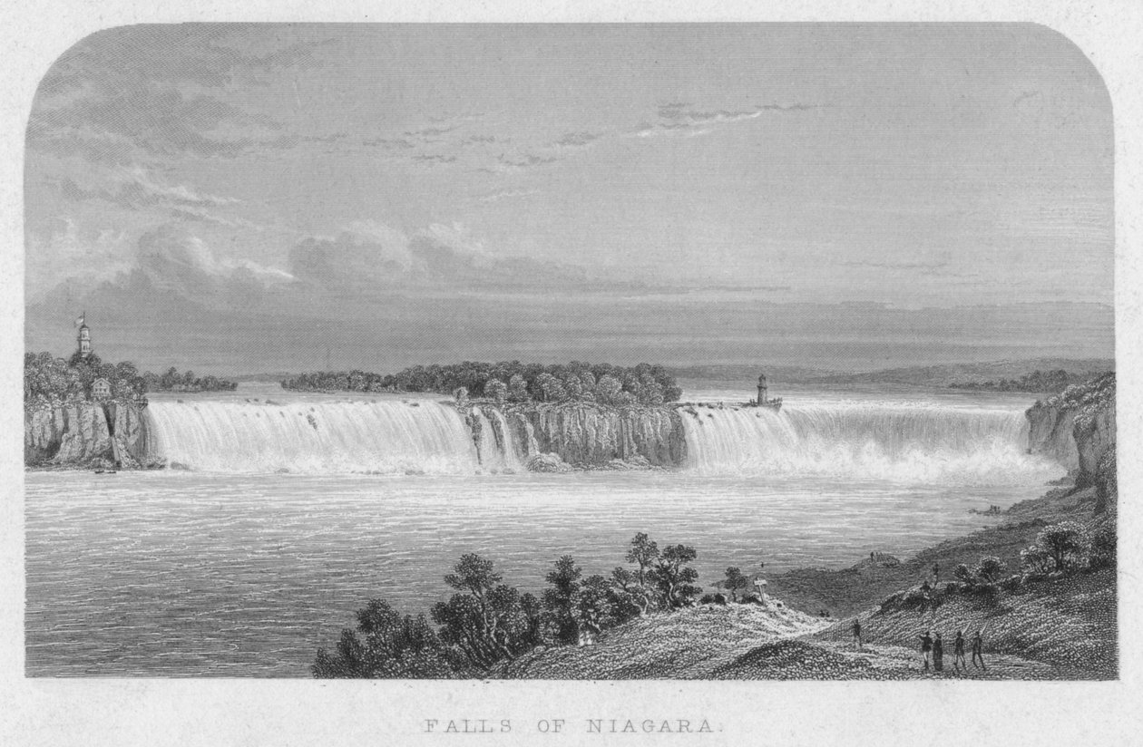Cataratas do Niágara, em meados do século XIX. de Henry Adlard