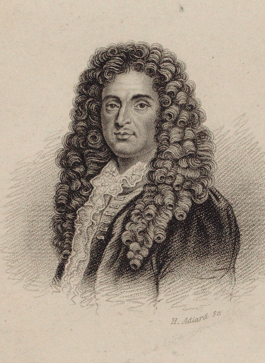 Retrato do compositor Jean-Baptiste Lully 1632-1687. de Henry Adlard