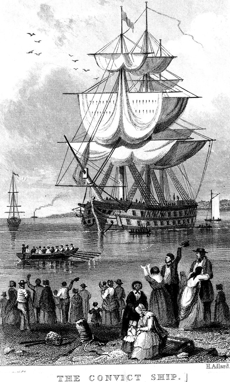 O navio condenado, c1820. de Henry Adlard