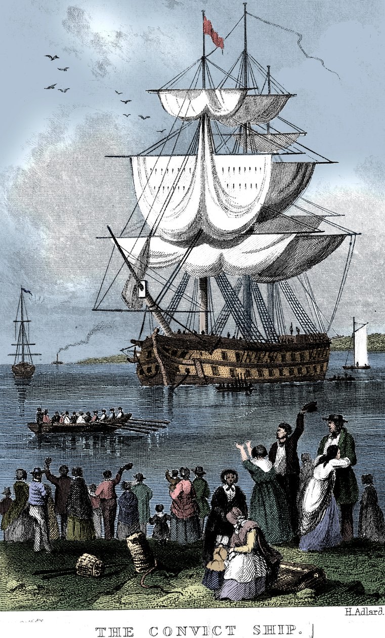 O navio condenado, c1820. de Henry Adlard