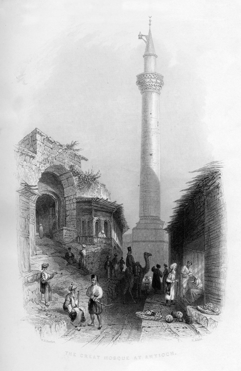 A grande mesquita em Antioquia, Turquia, 1841. de Henry Adlard