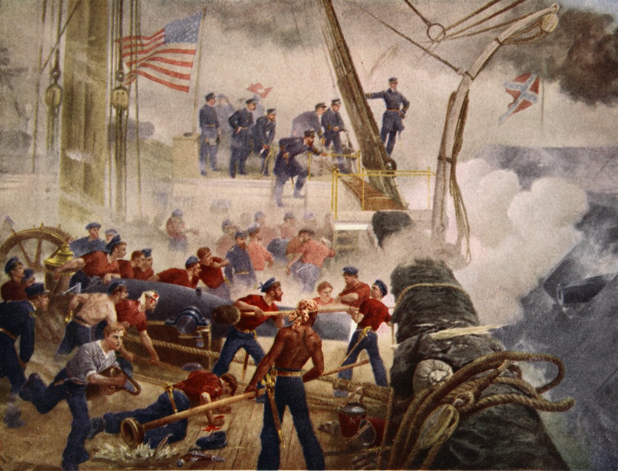 Farragut no Hartford em Mobile Bay, 5 de agosto de 1864 de Henry Alexander Ogden