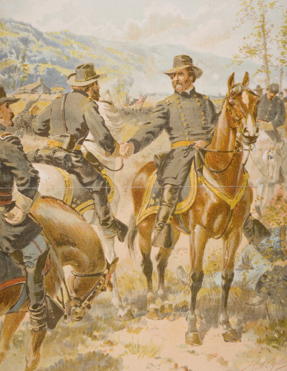 General George Henry Thomas (1816-1870) na batalha de Chickamauga, 20 de setembro de 1863 de Henry Alexander Ogden