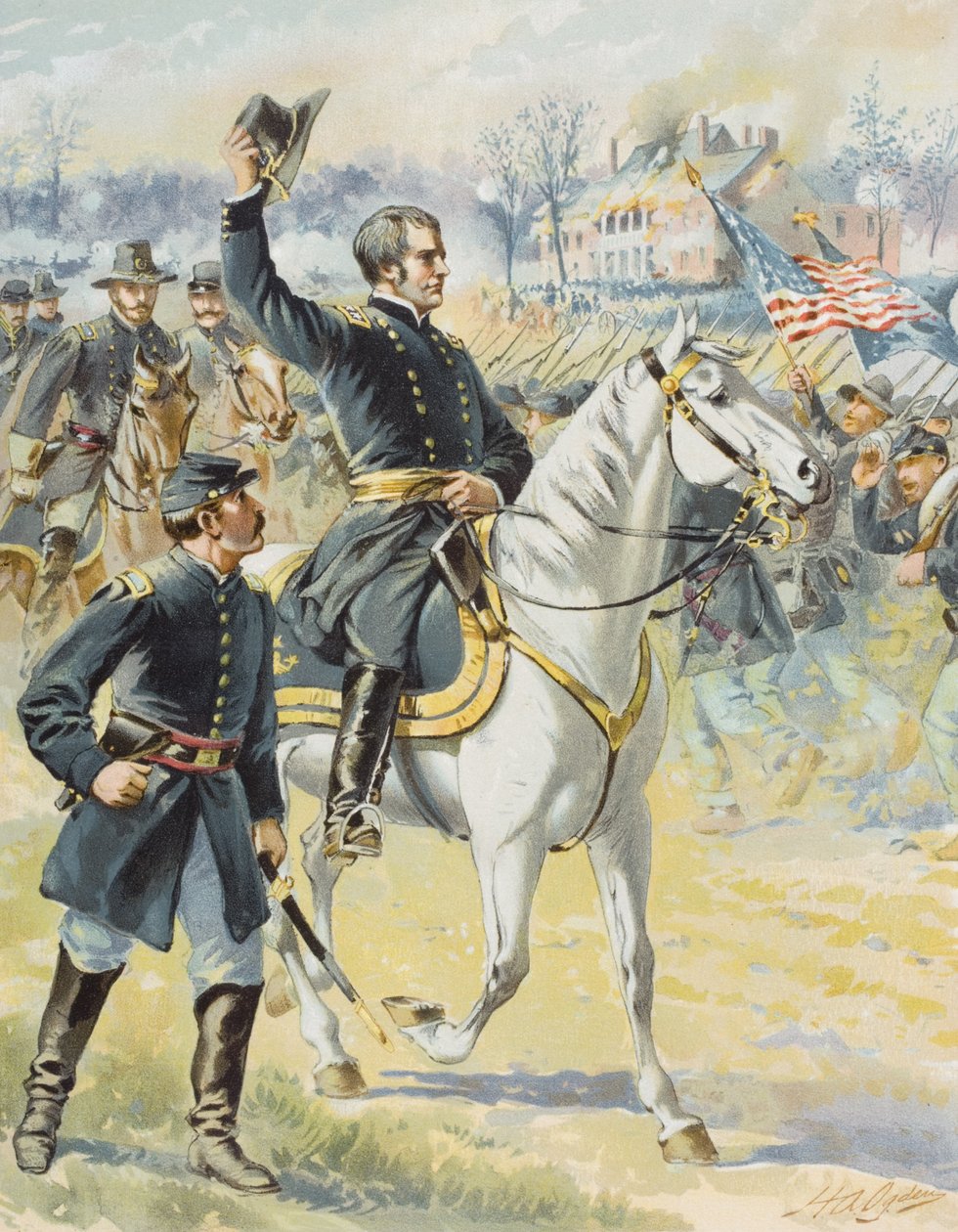 Major General Hooker na Batalha de Chancellorville, Virgínia, 3 de maio de 1863 de Henry Alexander Ogden