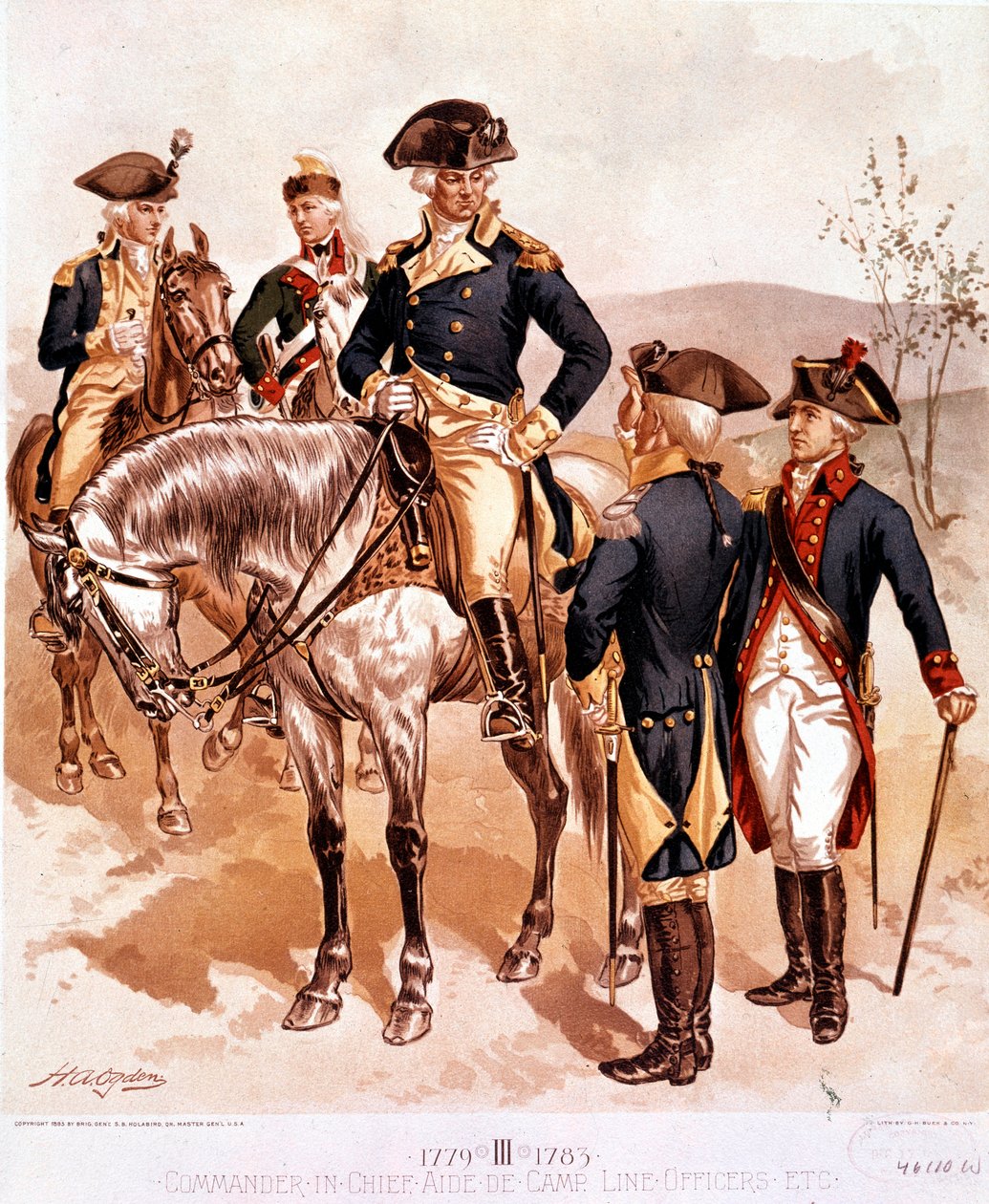 Uniforme do Comandante-em-Chefe e dos Oficiais do Exército Continental Americano de Henry Alexander Ogden