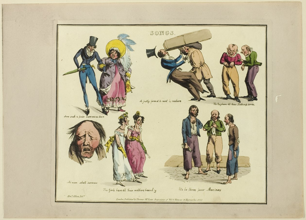 Prato das ilustrações às canções populares de Henry Alken