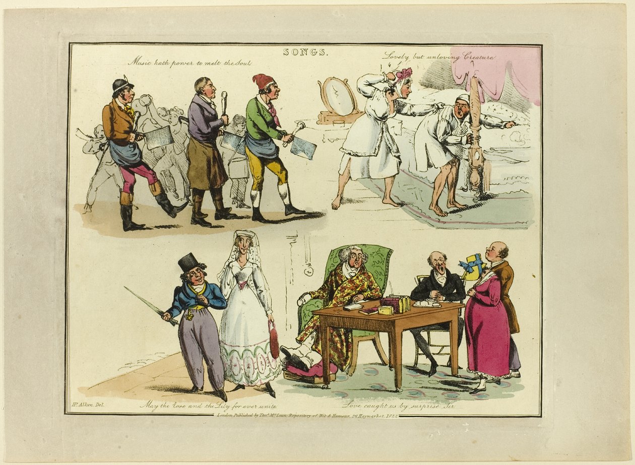 Prato das ilustrações às canções populares de Henry Alken