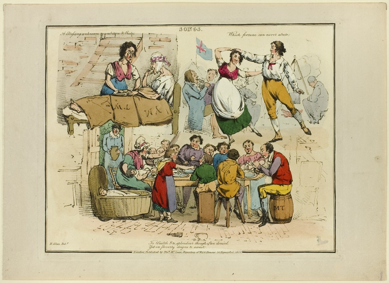 Prato das ilustrações às canções populares de Henry Alken