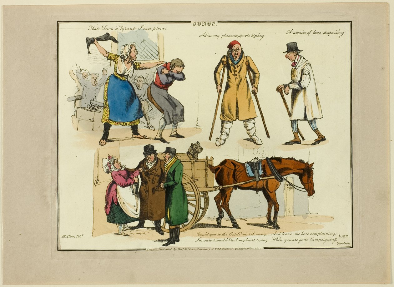 Prato das ilustrações às canções populares de Henry Alken