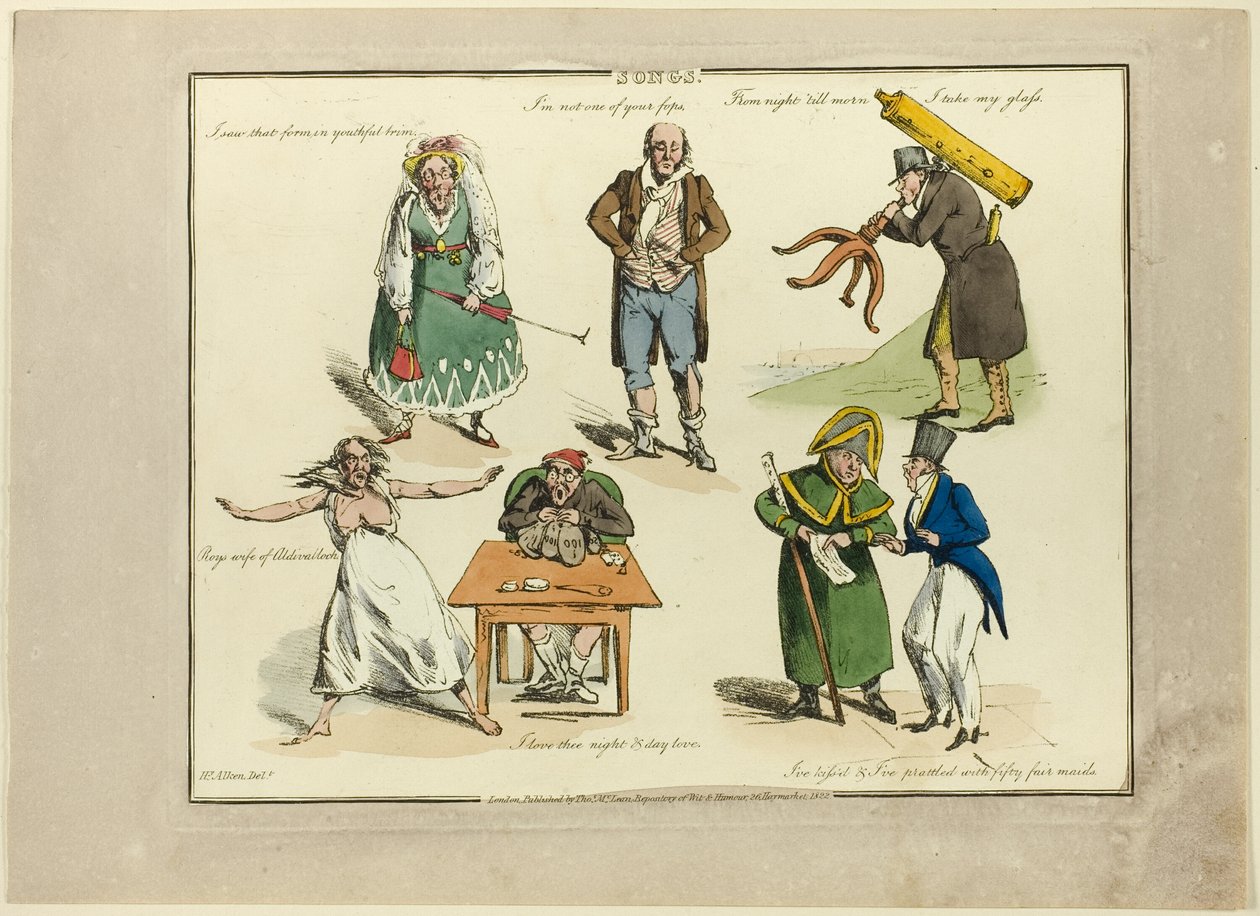 Prato das ilustrações às canções populares de Henry Alken