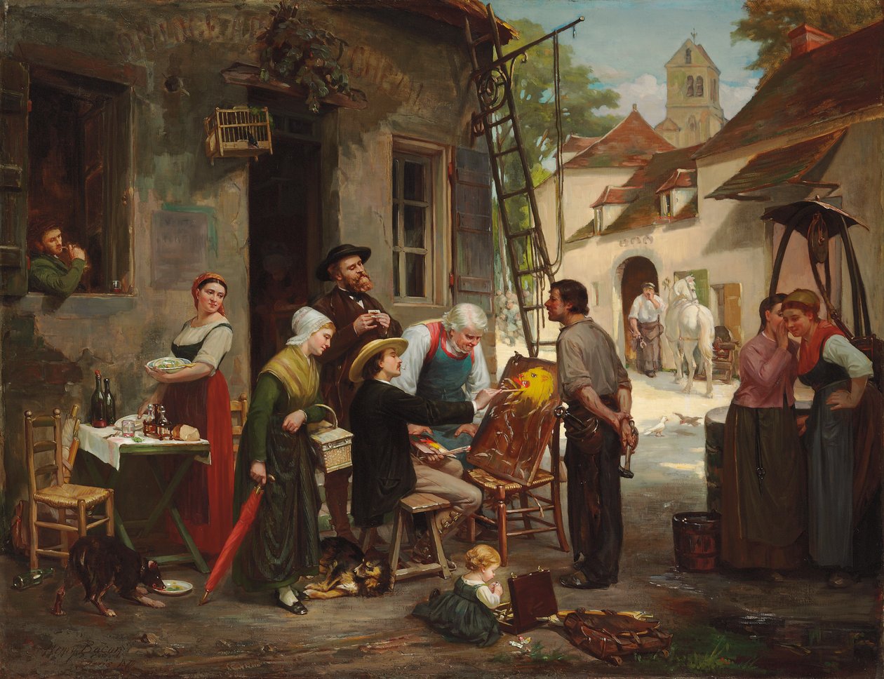 Um novo sinal para o Old Inn, 1870 de Henry Bacon