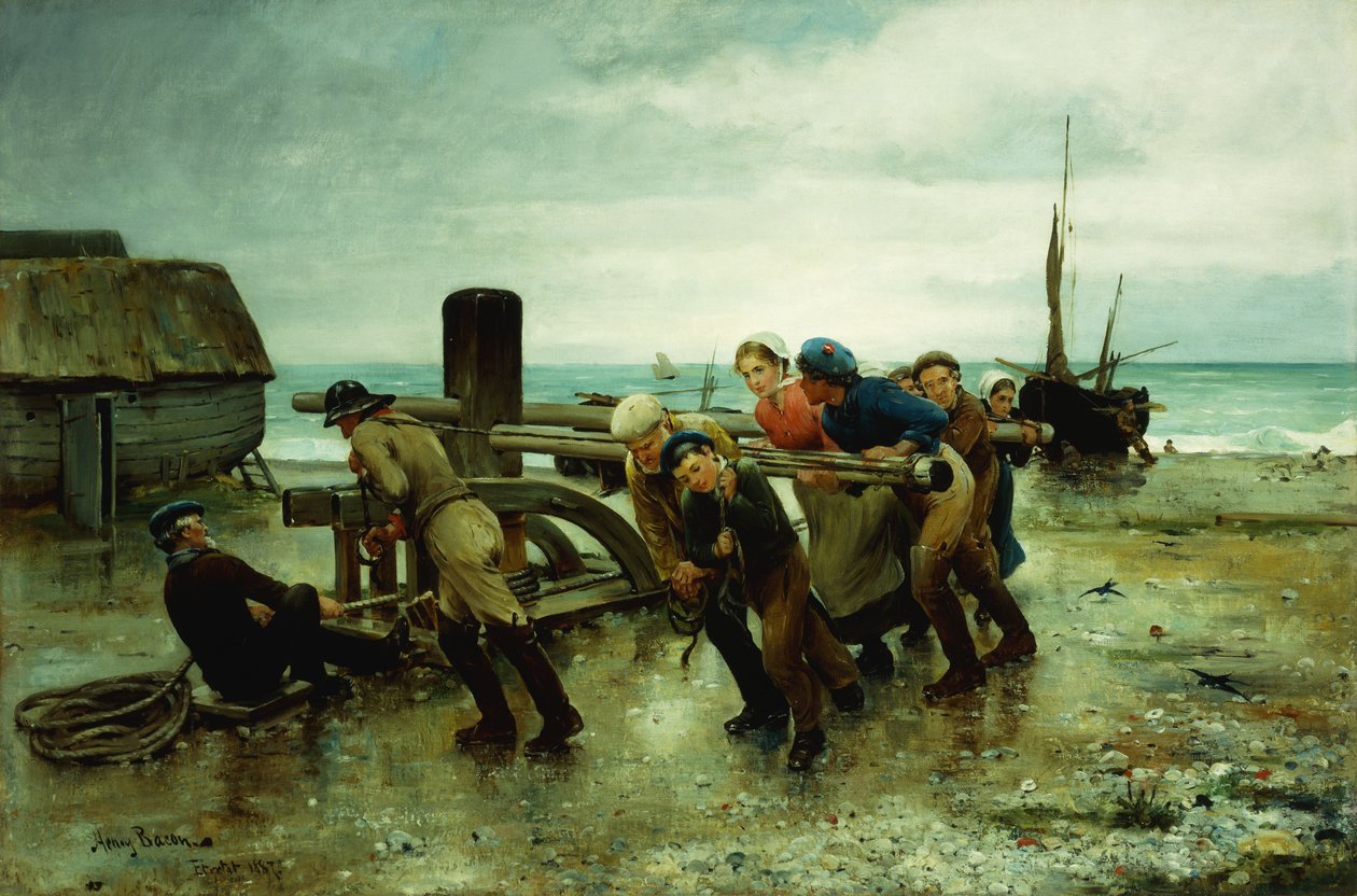 Transportando um navio, 1887 de Henry Bacon