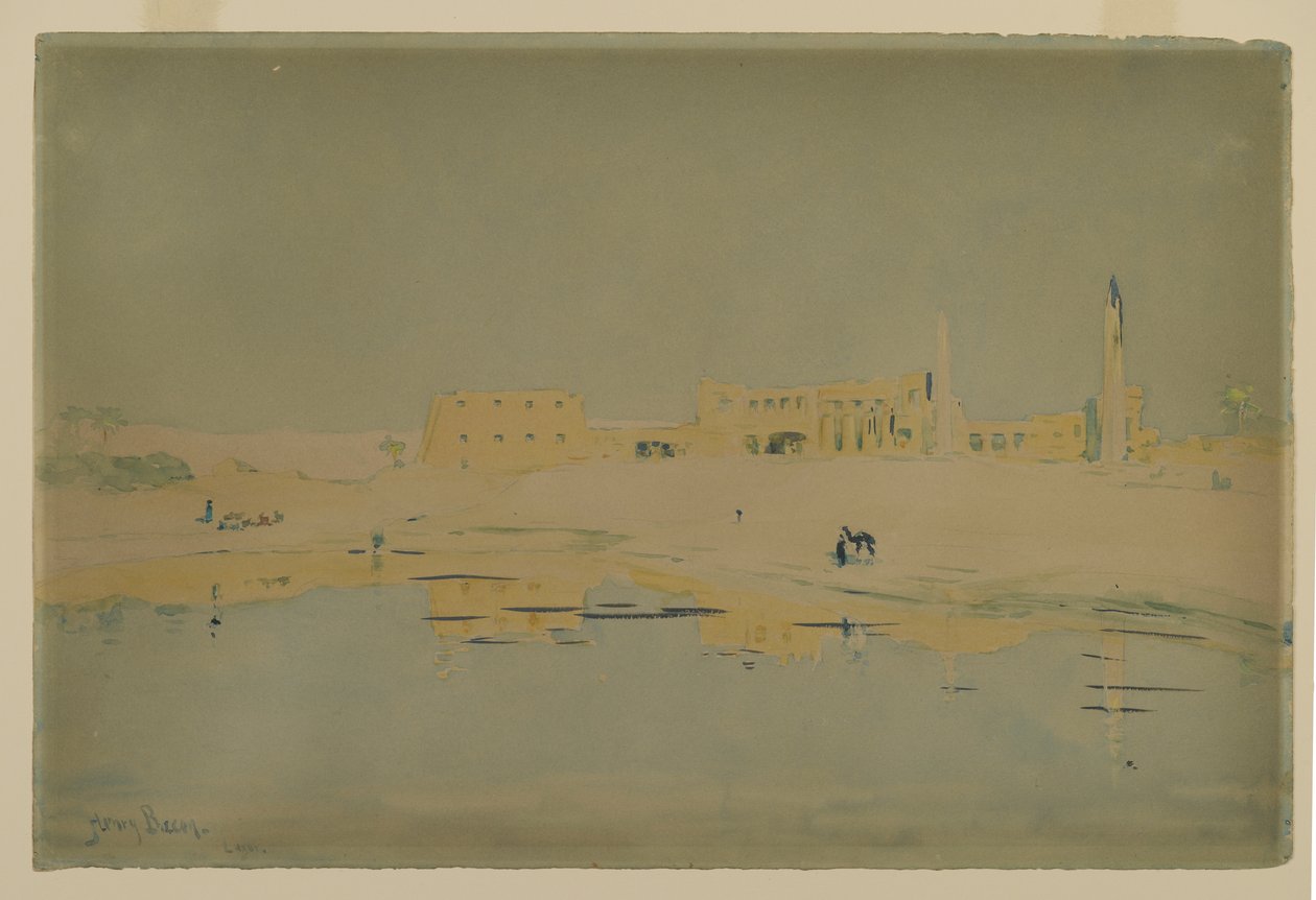 Ruínas de Luxor (wc no papel) de Henry Bacon