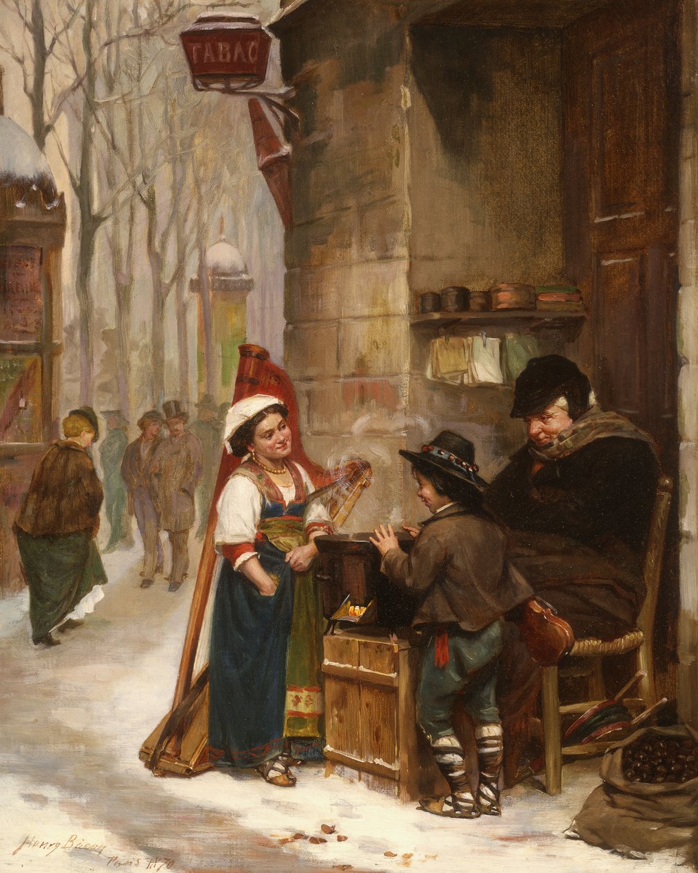 O Vendedor de Castanhas, 1870 de Henry Bacon