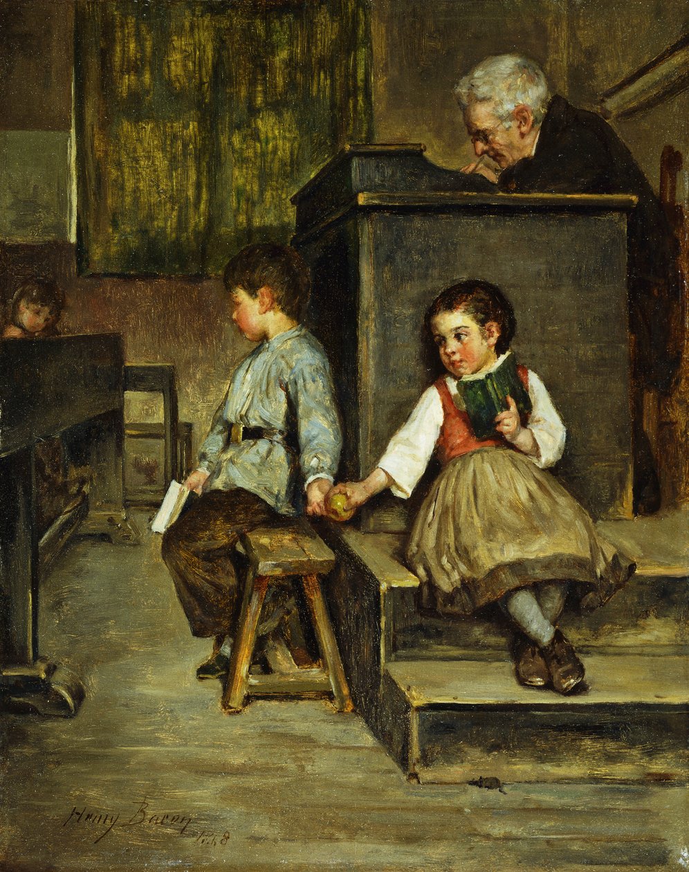 A sala de aula, 1868 de Henry Bacon