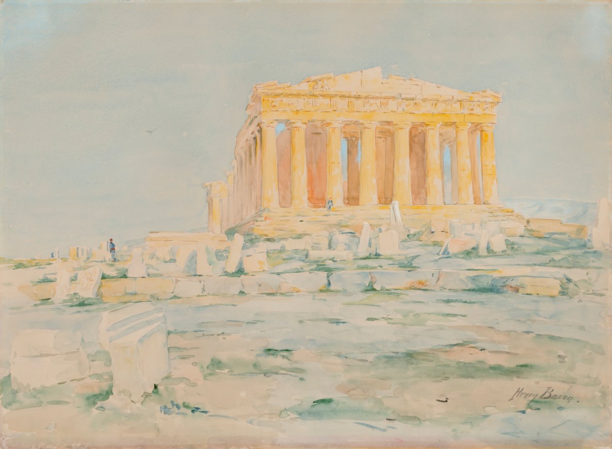 O Parthenon, West Facade, s.d. de Henry Bacon