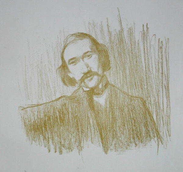 Andre Gide (1861-1942) 1901 (litho) de Henry Bataille