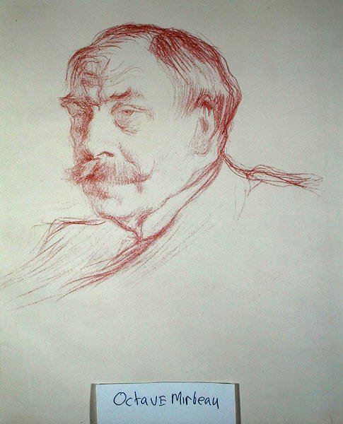 Octave Mirabeau (1848-1917) 1901 (giz vermelho sobre papel) de Henry Bataille