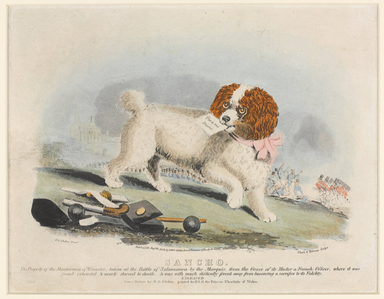  Sancho , Batalha de Salamanca, 1812 de Henry Bernard Chalon